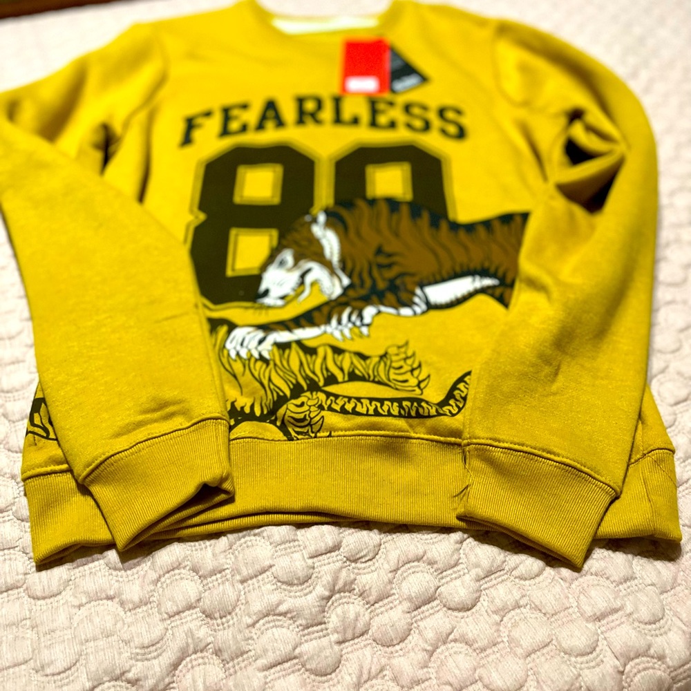 Cozy cool sweatshirt - front and back.